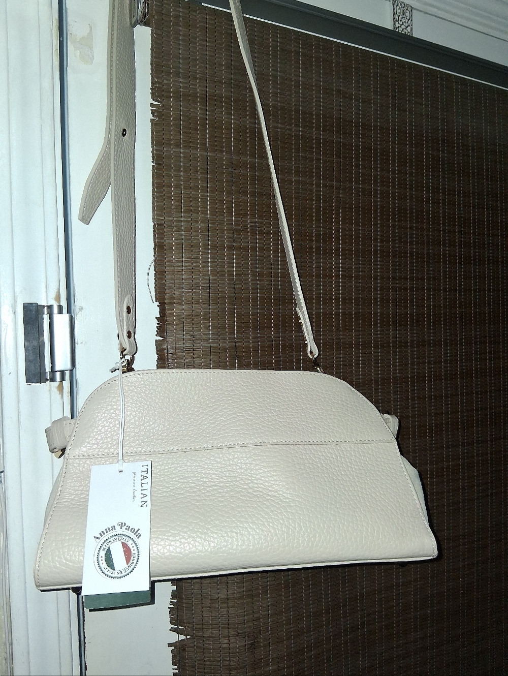 ●●●NWT●●● Italian Leather Crossbody Bag in Cream